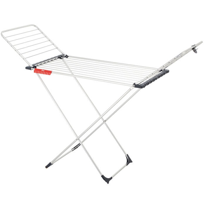 Séchoir d’intérieur Vileda Infinity Flex, Fils XXL de +2 mètres, Stable et Robuste, Transport Pratique, Avec Porte-Chaussettes