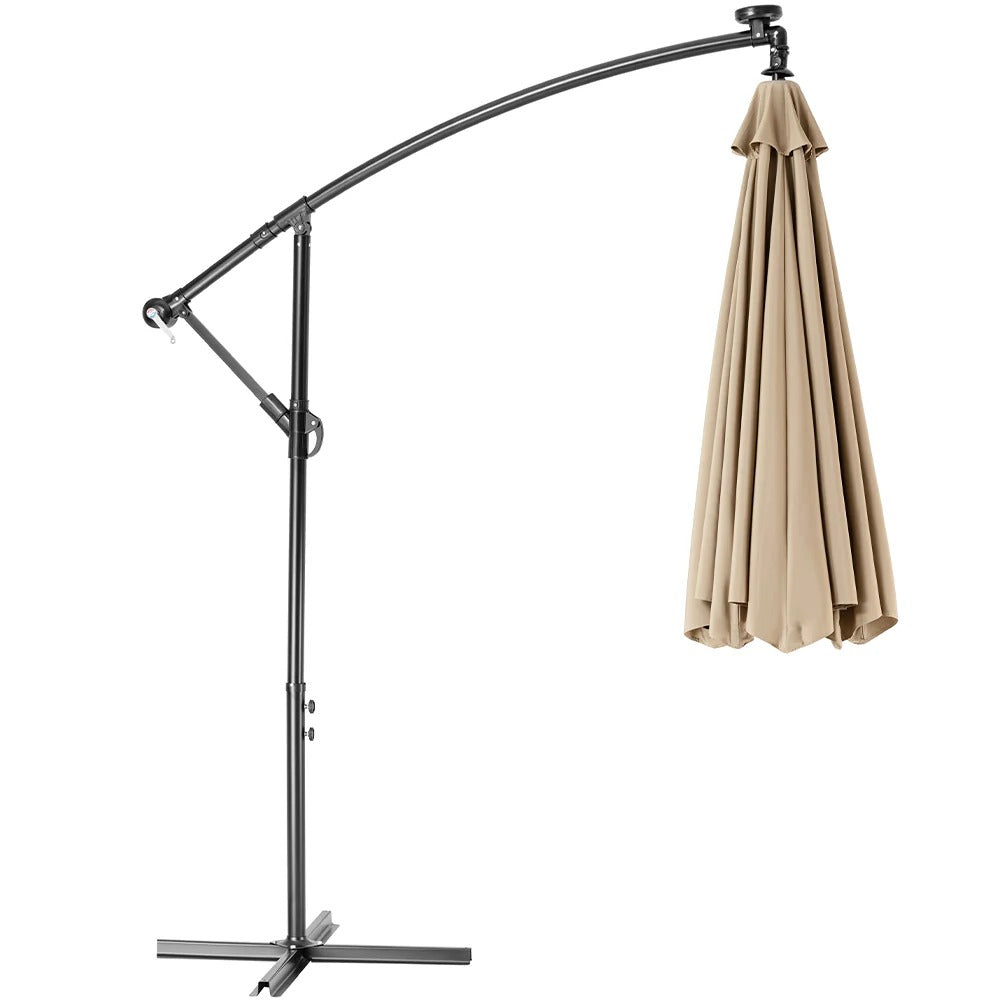 Parasol de Jardin avec Lumière LED Solaire 3x3