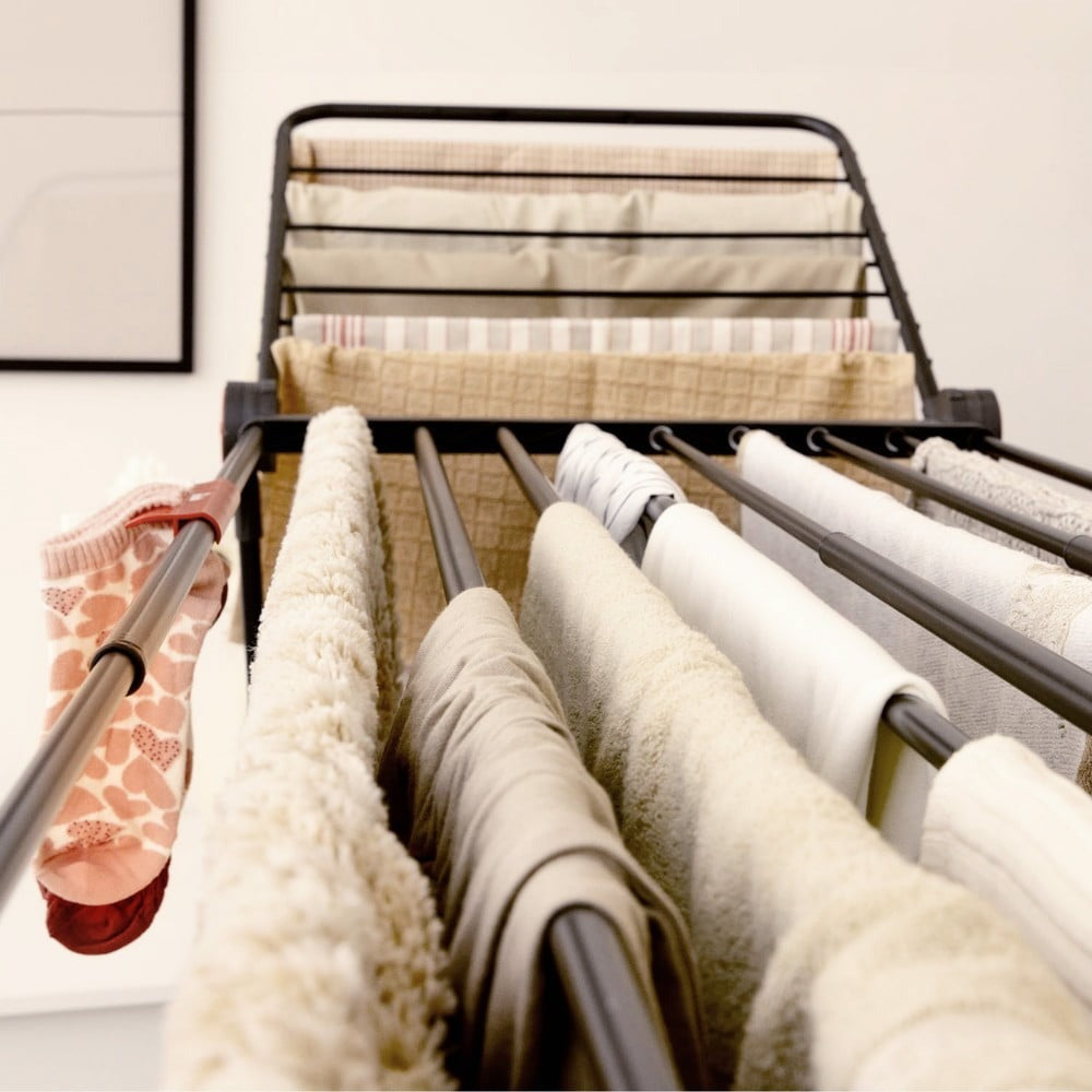Tendedero de interior Vileda Infinity Flex® Cuerdas XXL más de 2 metros, Estable y Robusto, Transporte Práctico